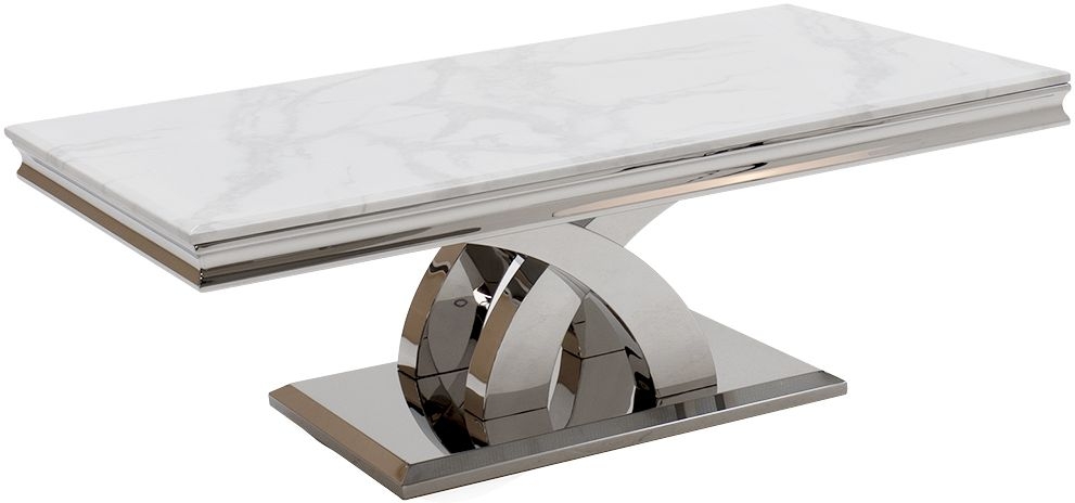 Vida Living Ottavia Bone White Marble Coffee Table