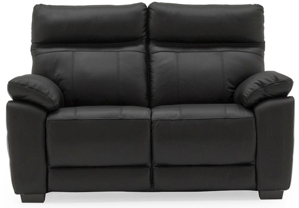 Vida Living Positano Black Leather 2 Seater Sofa