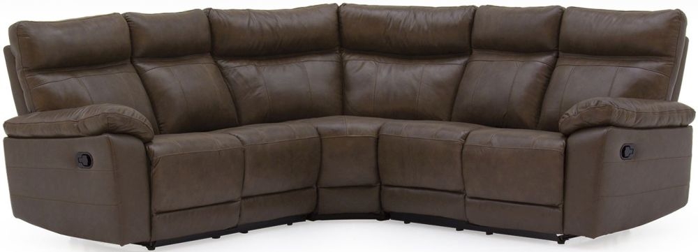 Vida Living Positano Brown Leather Corner Sofa