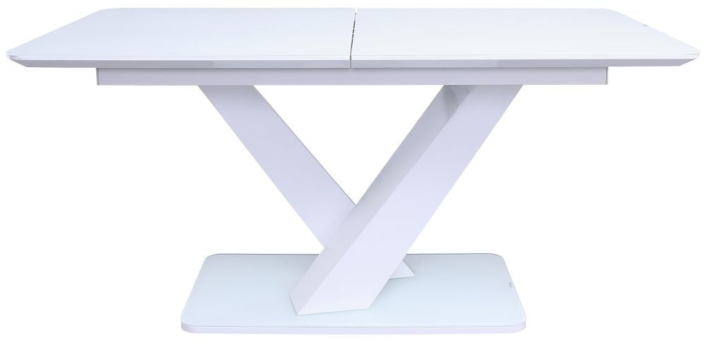 Vida Living Rafael 120cm160cm White Gloss Extending Dining Table