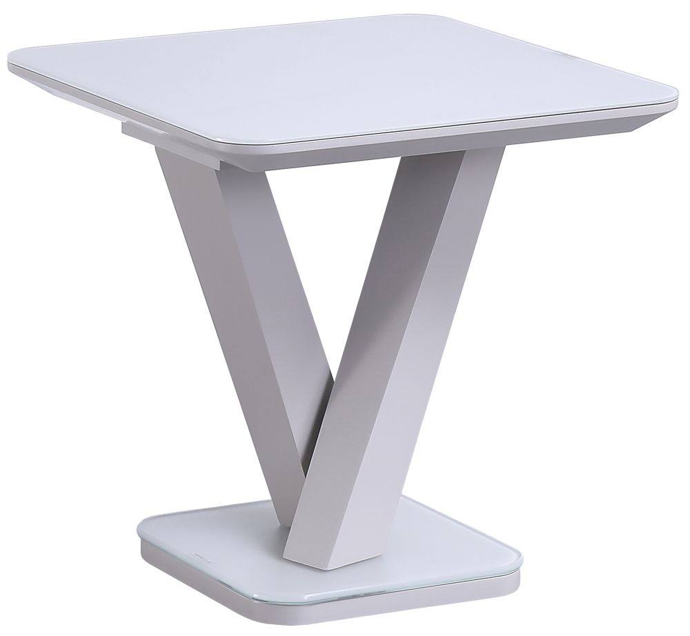 Vida Living Rafael Light Grey Lamp Table