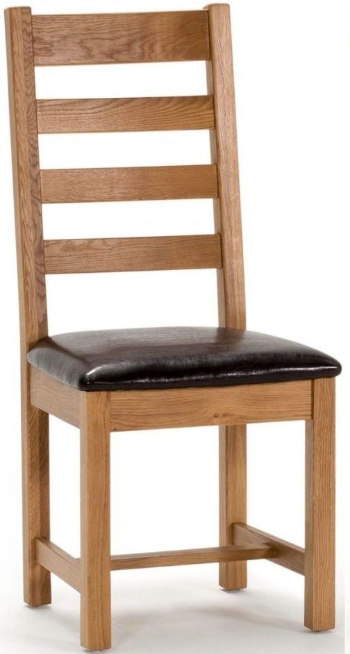 Vida Living Ramore Oak Ladder Back Dining Chair Sold In Pairs