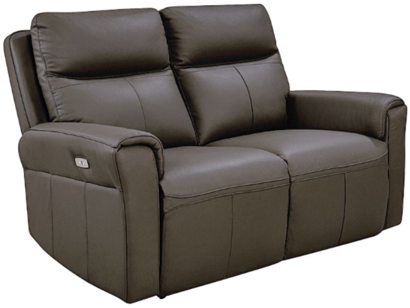 Vida Living Russo Ash Leather 2 Seater Electric Recliner Sofa