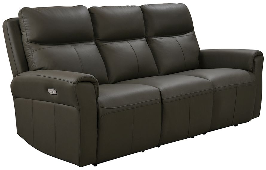 Vida Living Russo Ash Leather 3 Seater Electric Recliner Sofa