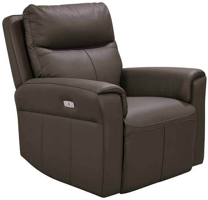Vida Living Russo Ash Leather Electric Recliner Armchair
