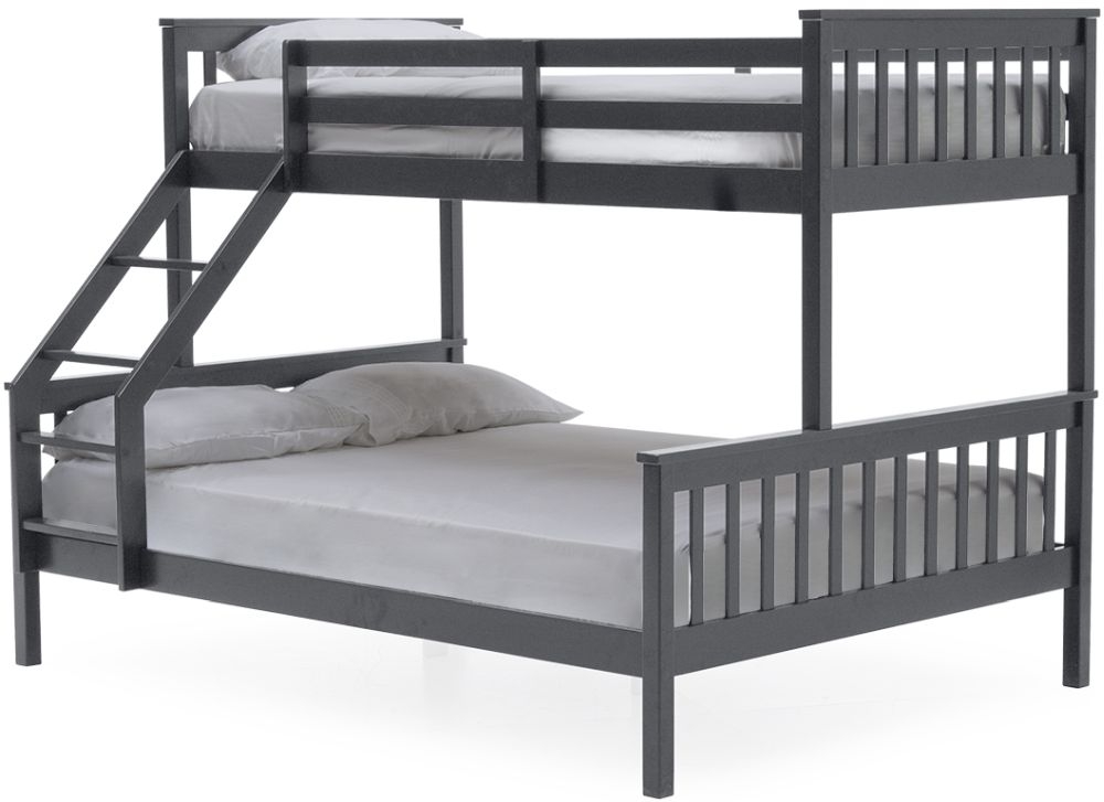 Vida Living Salix 3ft And 4ft 6in Grey Painted Bunk Bed