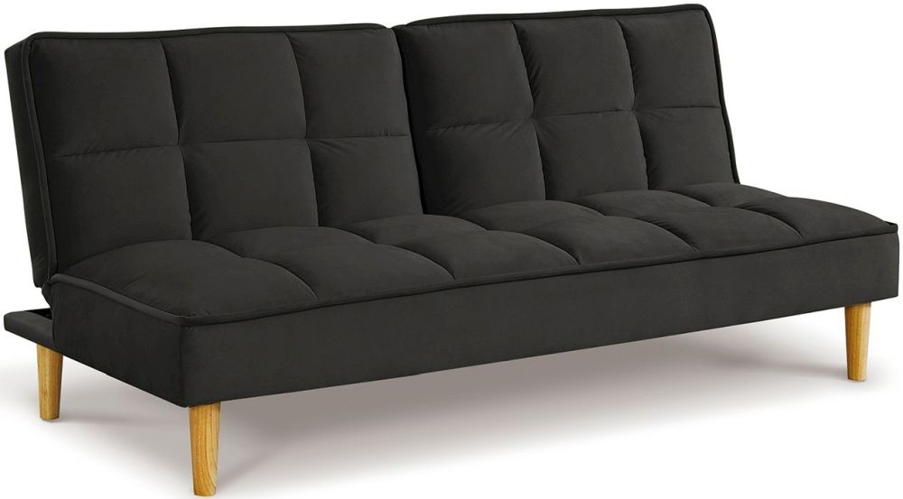 Vida Living Lokken Dark Grey Velvet Sofa Bed