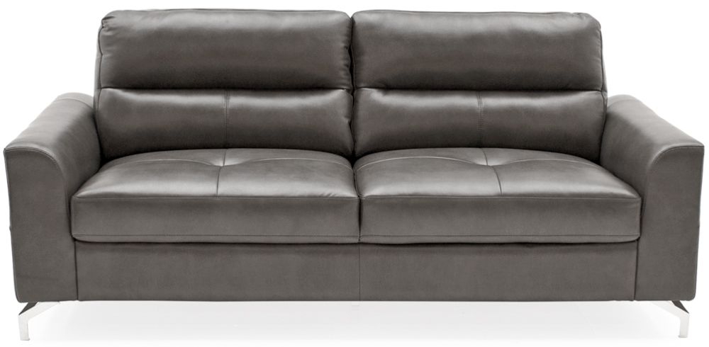 Vida Living Tanaro Grey Leathaire 3 Seater Sofa