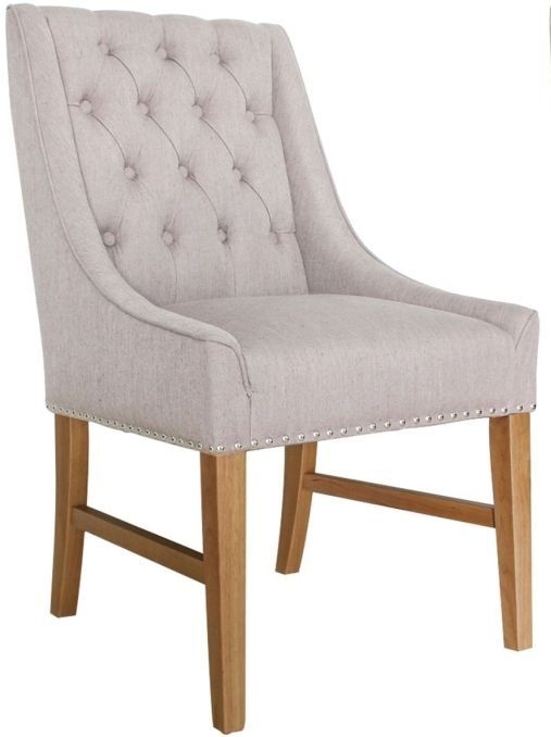 Vida Living Winchester Buff Linen Dining Chair Sold In Pairs