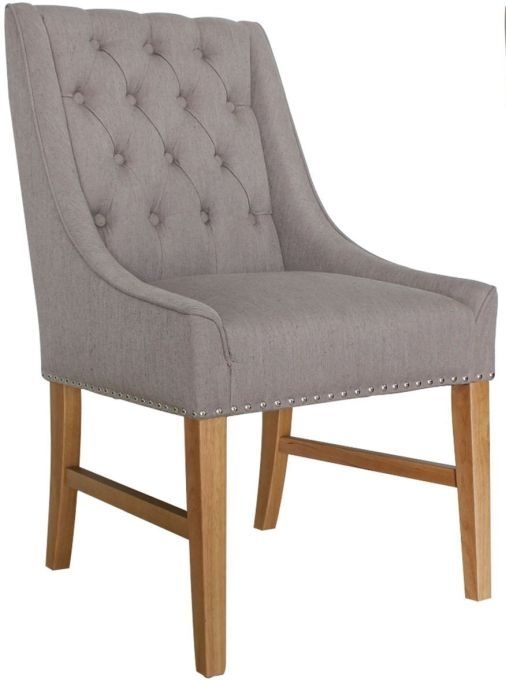 Vida Living Winchester Truffle Linen Dining Chair Sold In Pairs