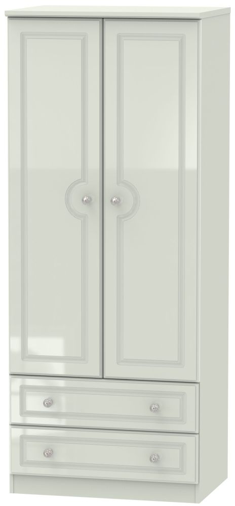 Balmoral High Gloss Kaschmir 2 Door 2 Drawer Wardrobe