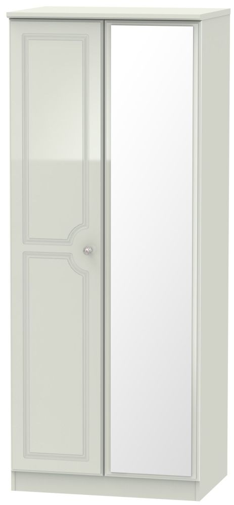 Balmoral High Gloss Kaschmir 2 Door Mirror Wardrobe