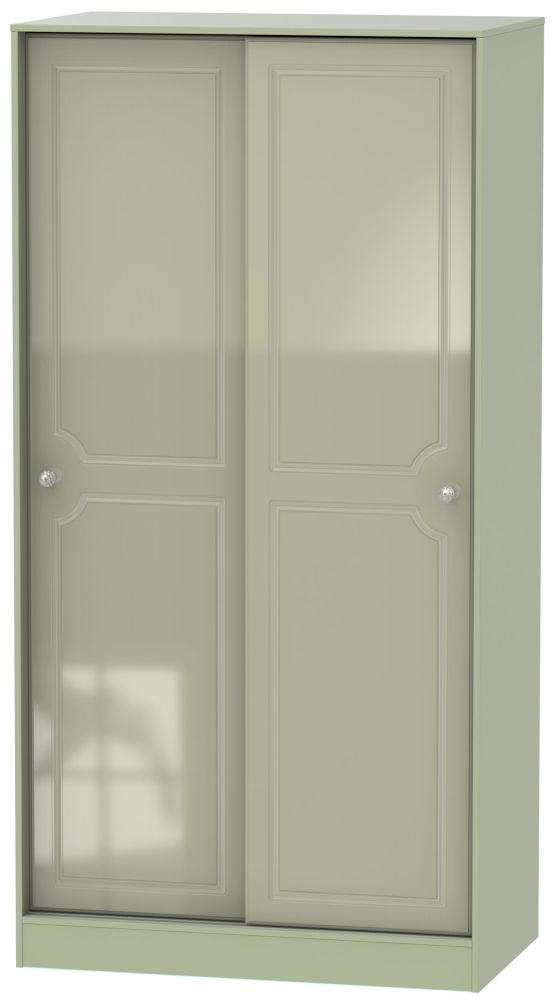 Balmoral High Gloss Mushroom 2 Door Sliding Wardrobe