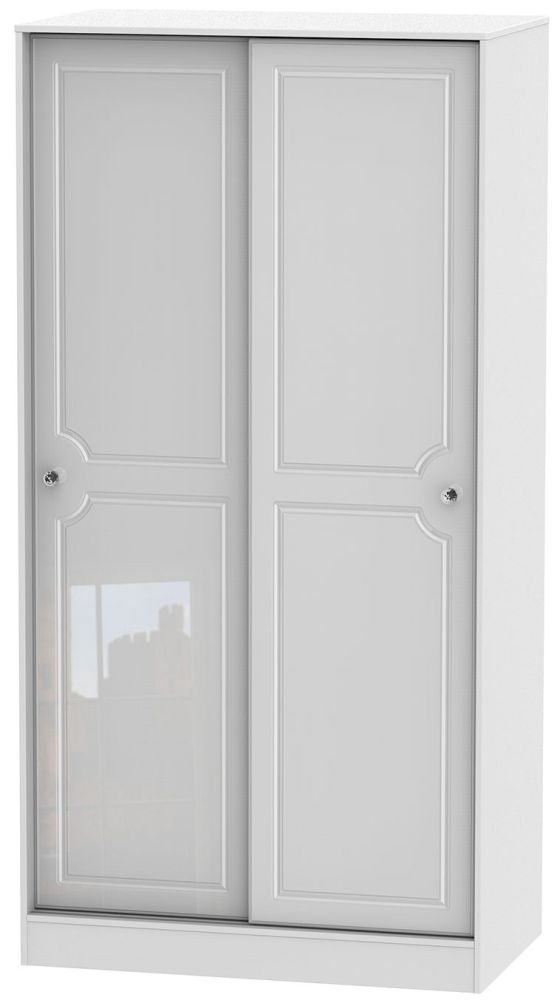 Balmoral High Gloss White 2 Door Sliding Wardrobe