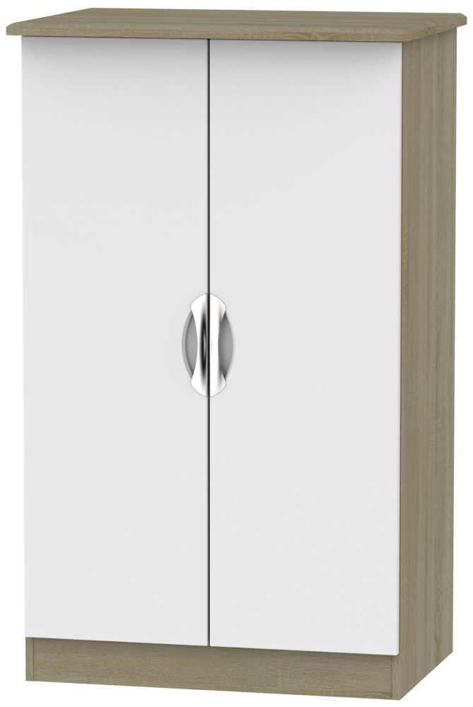 Camden 2 Door Midi Wardrobe Grey And Darkolino