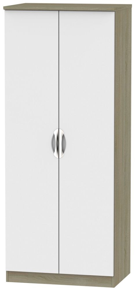 Camden 2 Door Wardrobe Grey And Darkolino