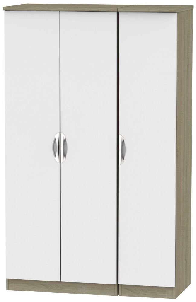 Camden 3 Door Wardrobe Grey And Darkolino