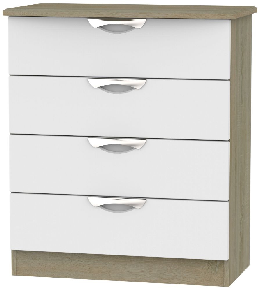 Camden 4 Drawer Chest Grey And Darkolino