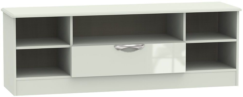 Camden High Gloss Kaschmir 1 Drawer Wide Open Tv Unit