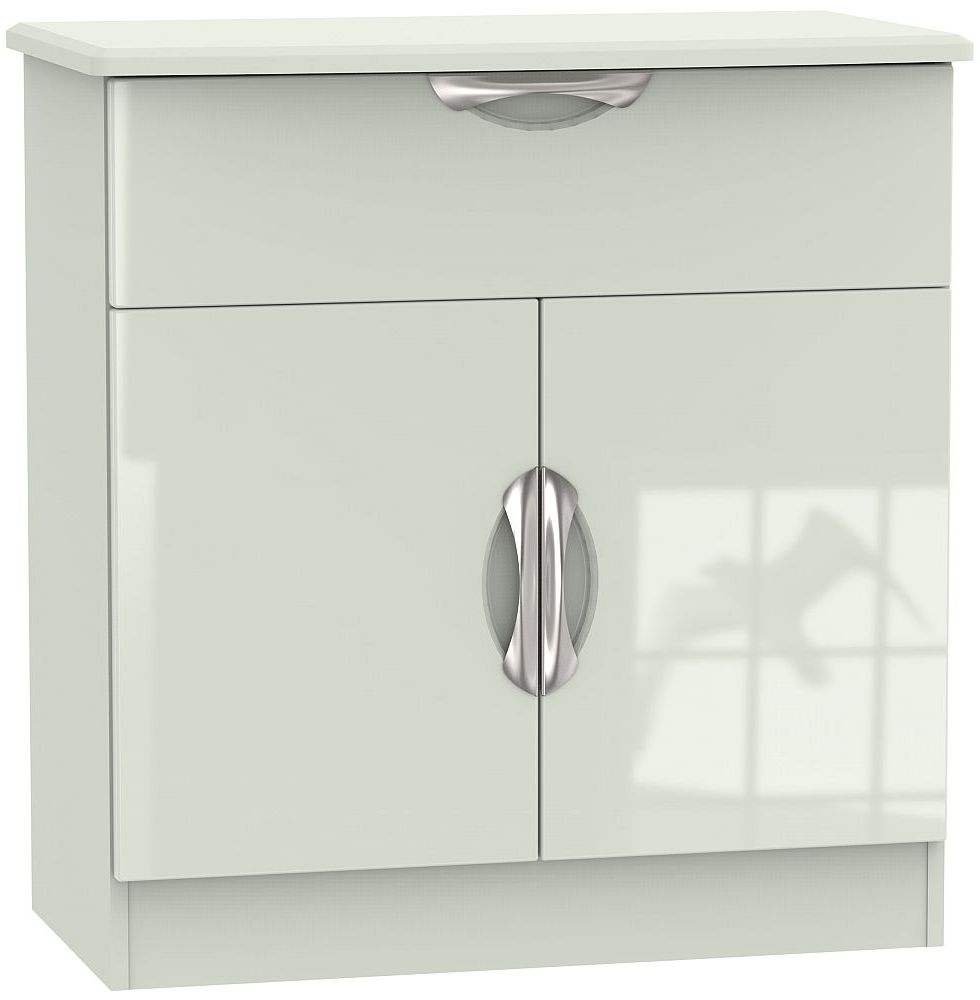 Camden High Gloss Kaschmir 2 Door 1 Drawer Narrow Sideboard