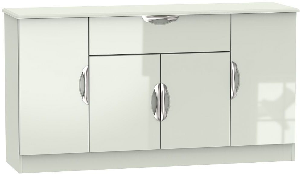 Camden High Gloss Kaschmir 4 Door 1 Drawer Wide Sideboard