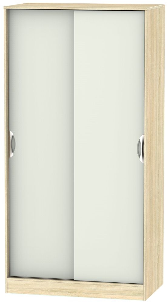 Camden 2 Door Sliding Wardrobe High Gloss Kaschmir And Bardolino