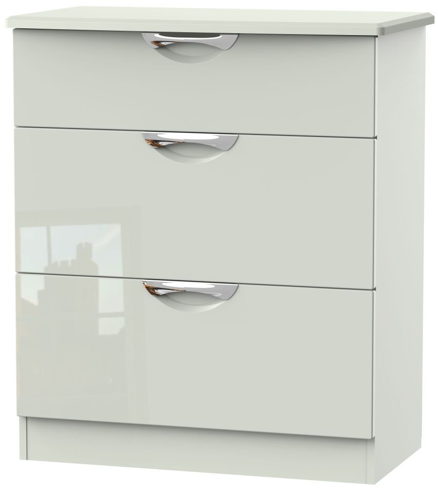 Camden High Gloss Kaschmir 3 Drawer Deep Chest