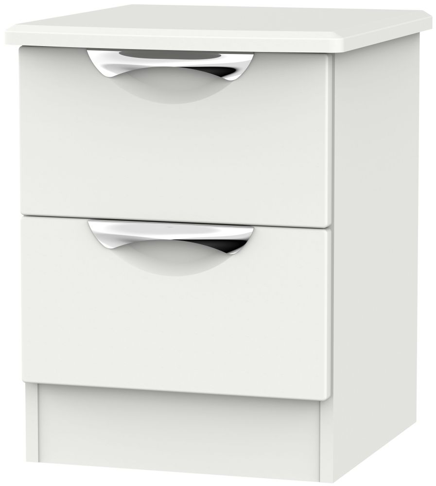 Camden Light Grey 2 Drawer Bedside Cabinet