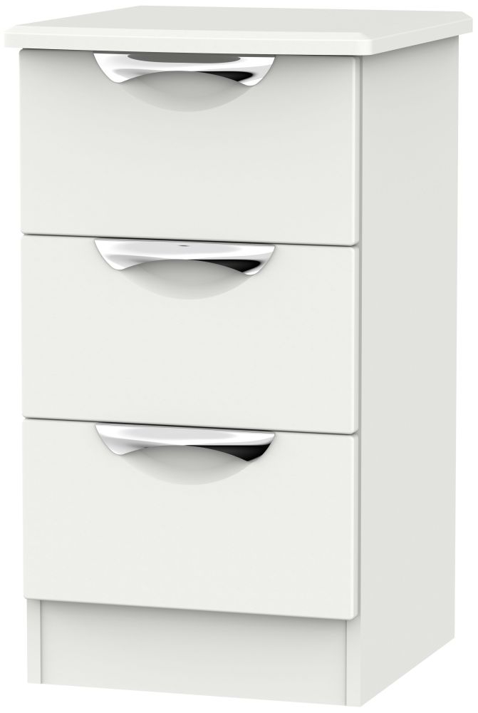 Camden Light Grey 3 Drawer Bedside Cabinet