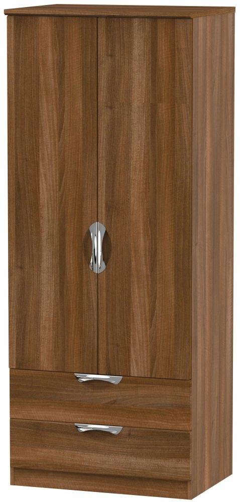 Camden Noche Walnut 2 Door 2 Drawer Wardrobe