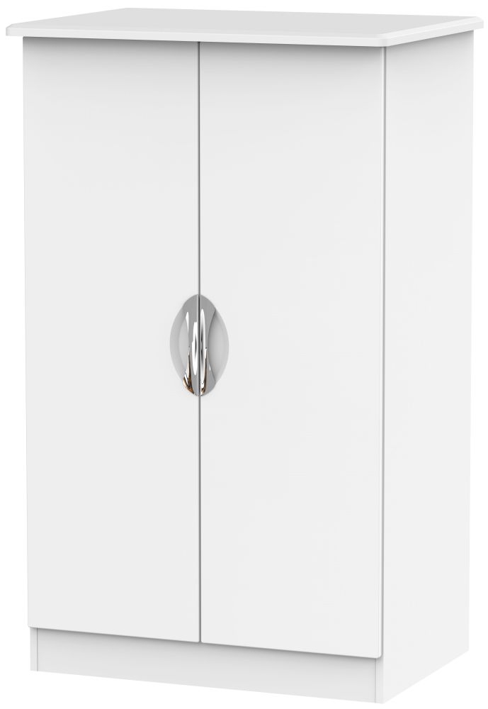 Camden White Matt 2 Door Plain Midi Wardrobe