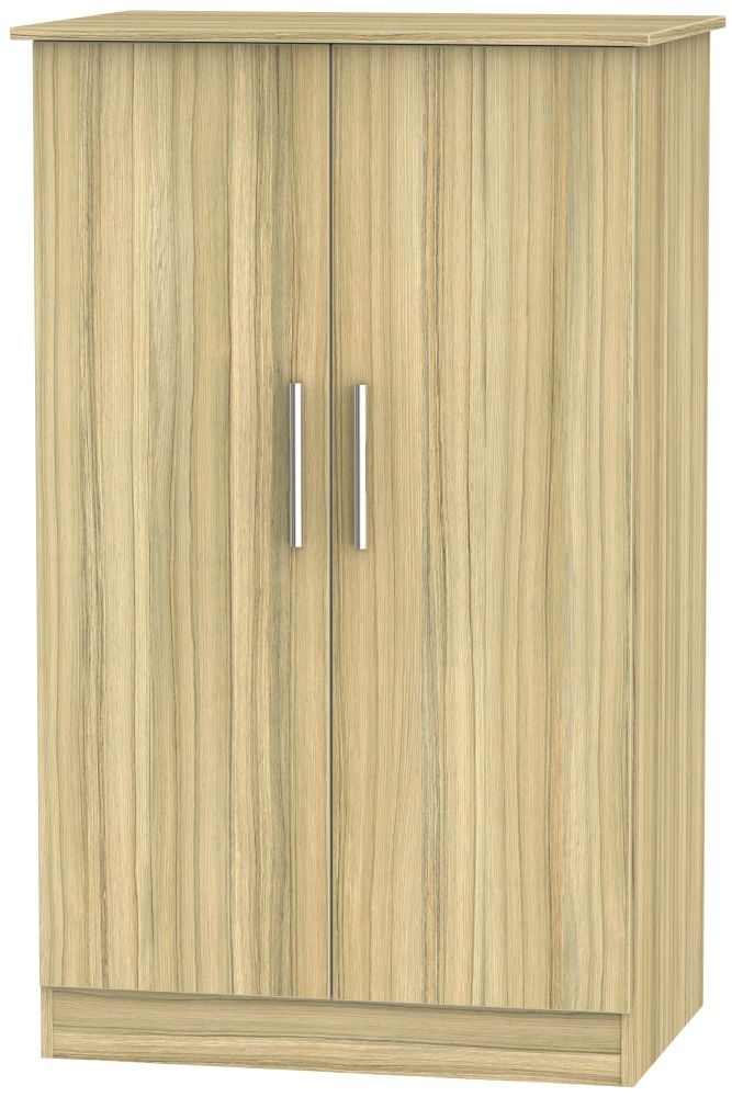 Contrast Cocobolo 2 Door Midi Wardrobe