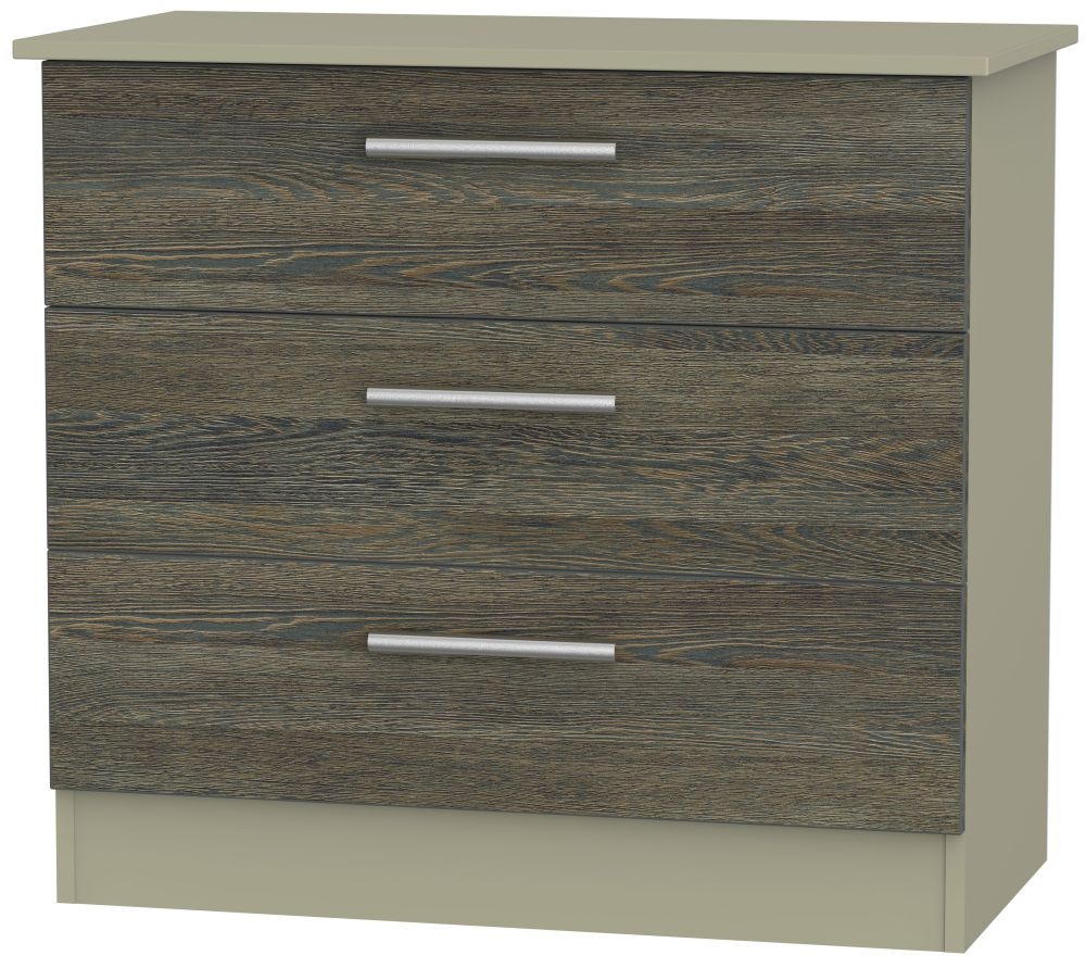 Contrast 3 Drawer Chest Panga And Mushroom