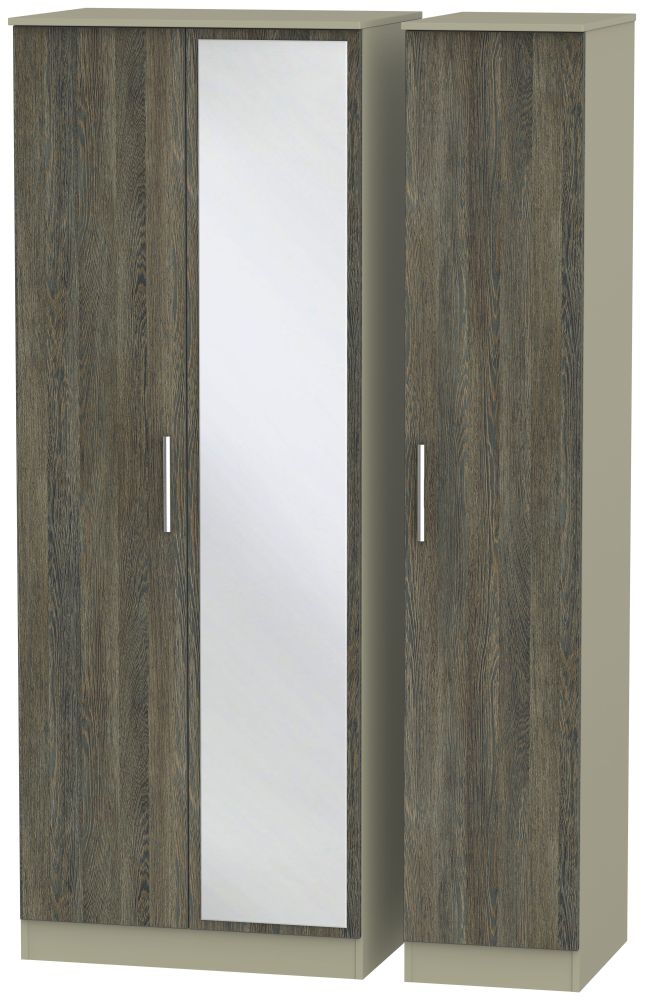 Contrast 3 Door Mirror Wardrobe Panga And Mushroom