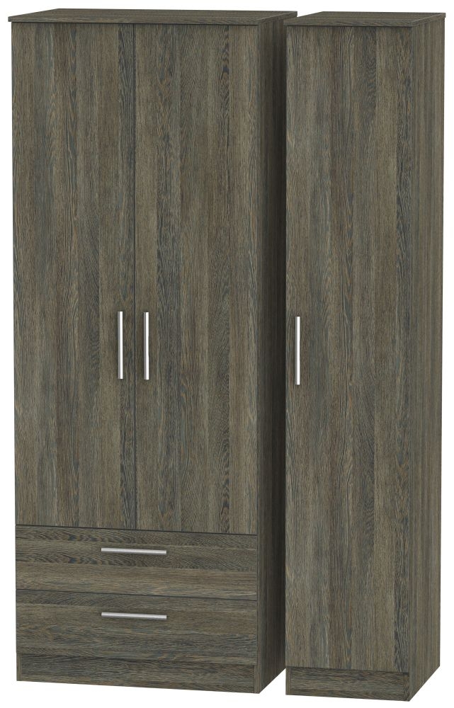 Contrast Panga 3 Door 2 Drawer Wardrobe