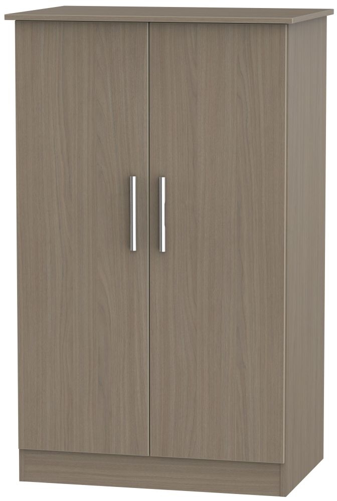 Contrast Toronto Walnut 2 Door Midi Wardrobe