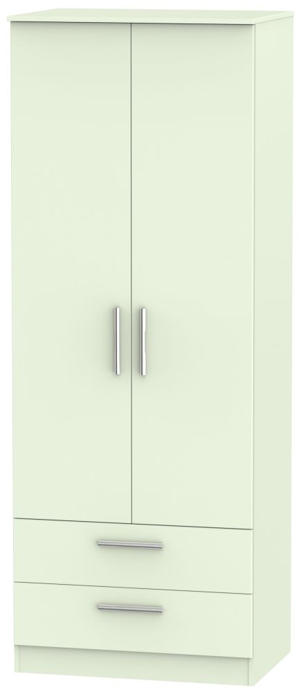 Contrast Vanilla 2 Door 2 Drawer Wardrobe