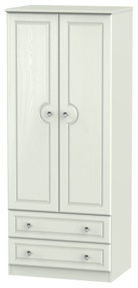 Crystal Kaschmir Ash 2 Door 2 Drawer Wardrobe