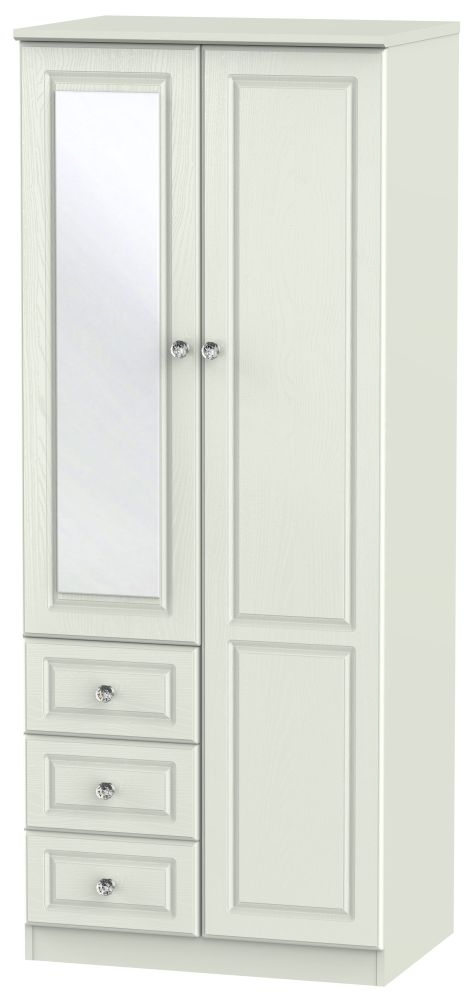 Crystal Kaschmir Ash 2 Door 3 Drawer Wardrobe