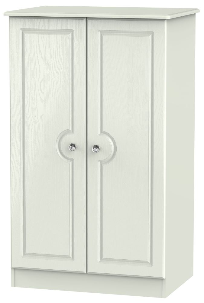 Crystal Kaschmir Ash 2 Door Plain Midi Wardrobe