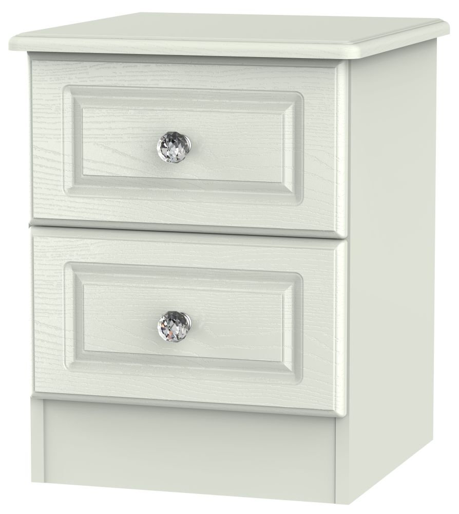 Crystal Kaschmir Ash 2 Drawer Bedside Cabinet