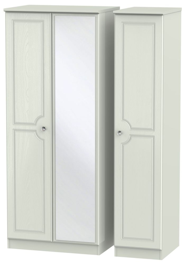 Crystal Kaschmir Ash 3 Door Mirror Wardrobe