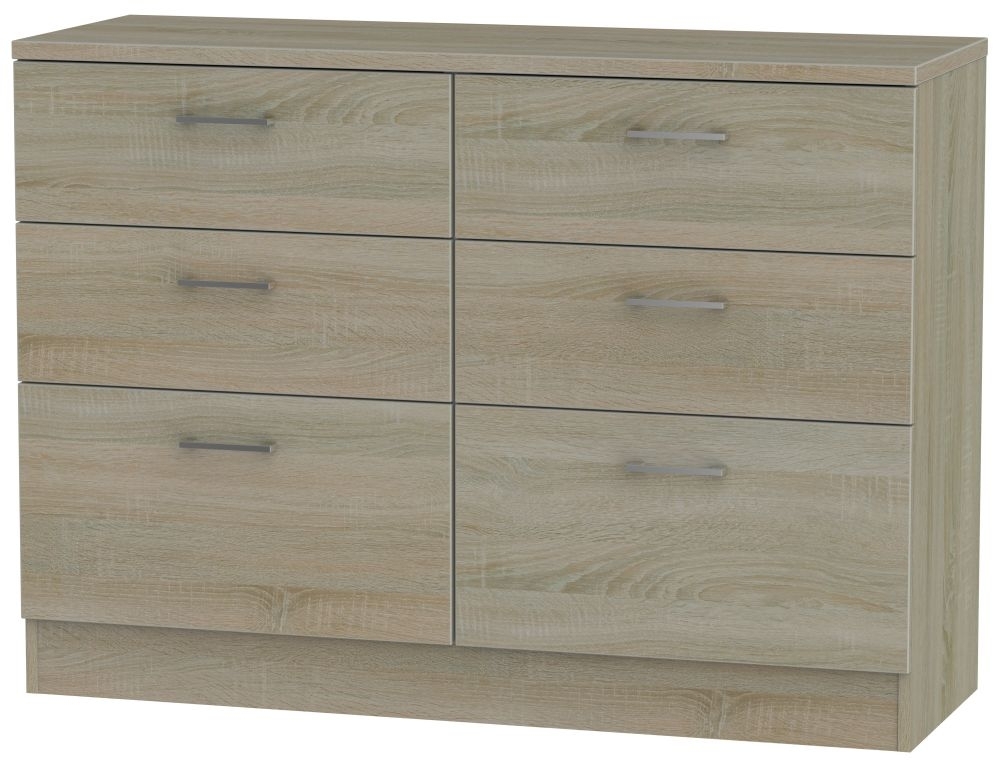 Devon Darkolino 6 Drawer Midi Chest