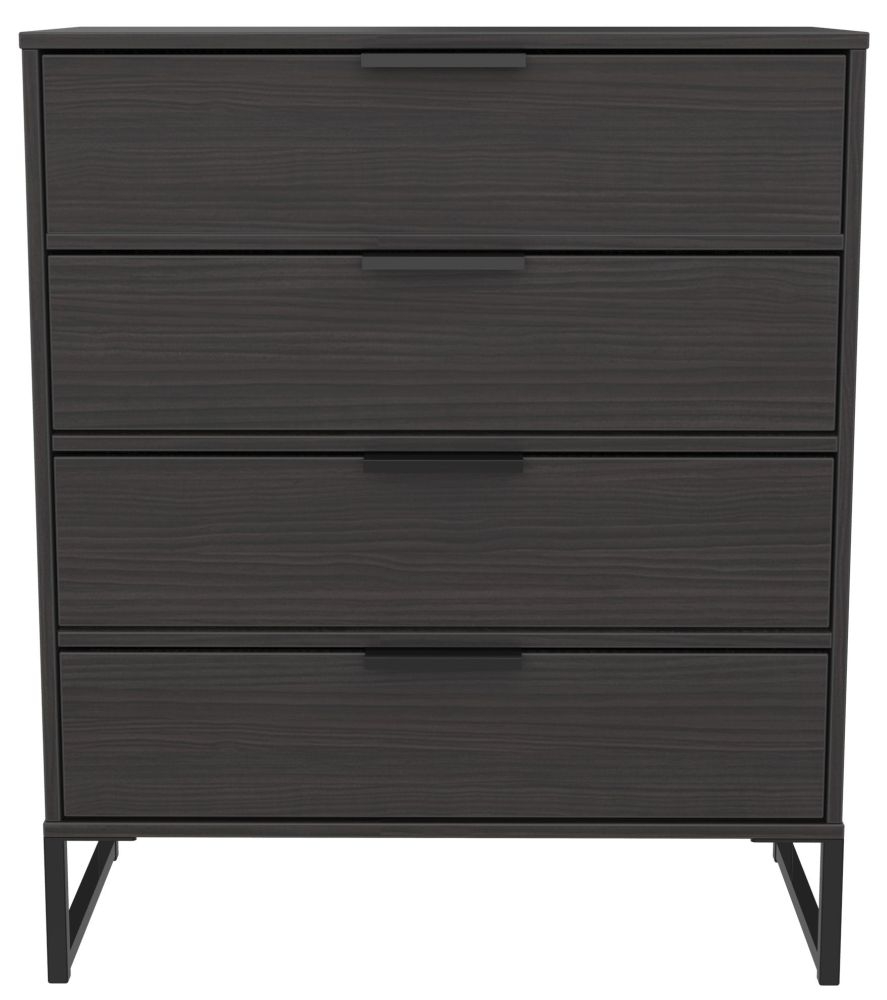 Diego Black 4 Drawer Chest