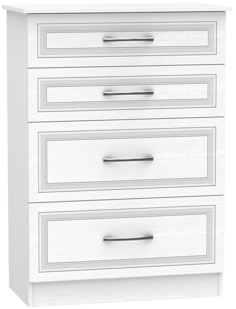 Dorset White 4 Drawer Deep Chest