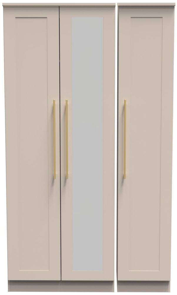 Haworth Kashmir Matt 3 Door Tall Mirror Wardrobe