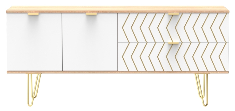 Jigsaw White Bardolino Sideboard Unit With Hairpin Legs