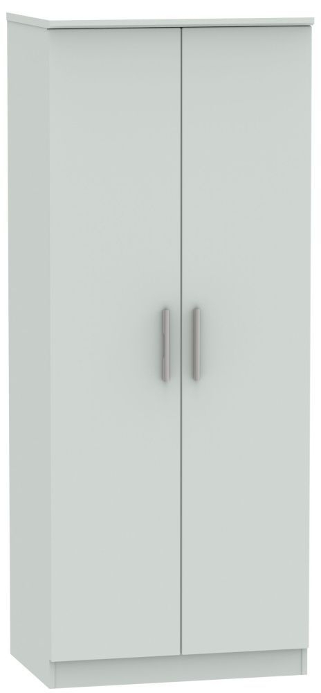 Knightsbridge Grey Matt 2 Door Wardrobe