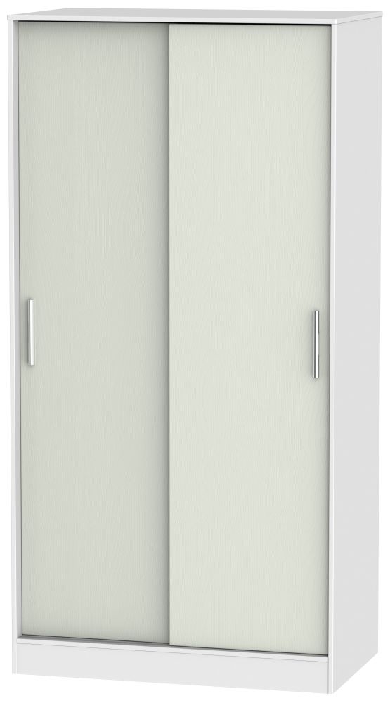 Knightsbridge 2 Door Sliding Wardrobe Kaschmir Ash And White