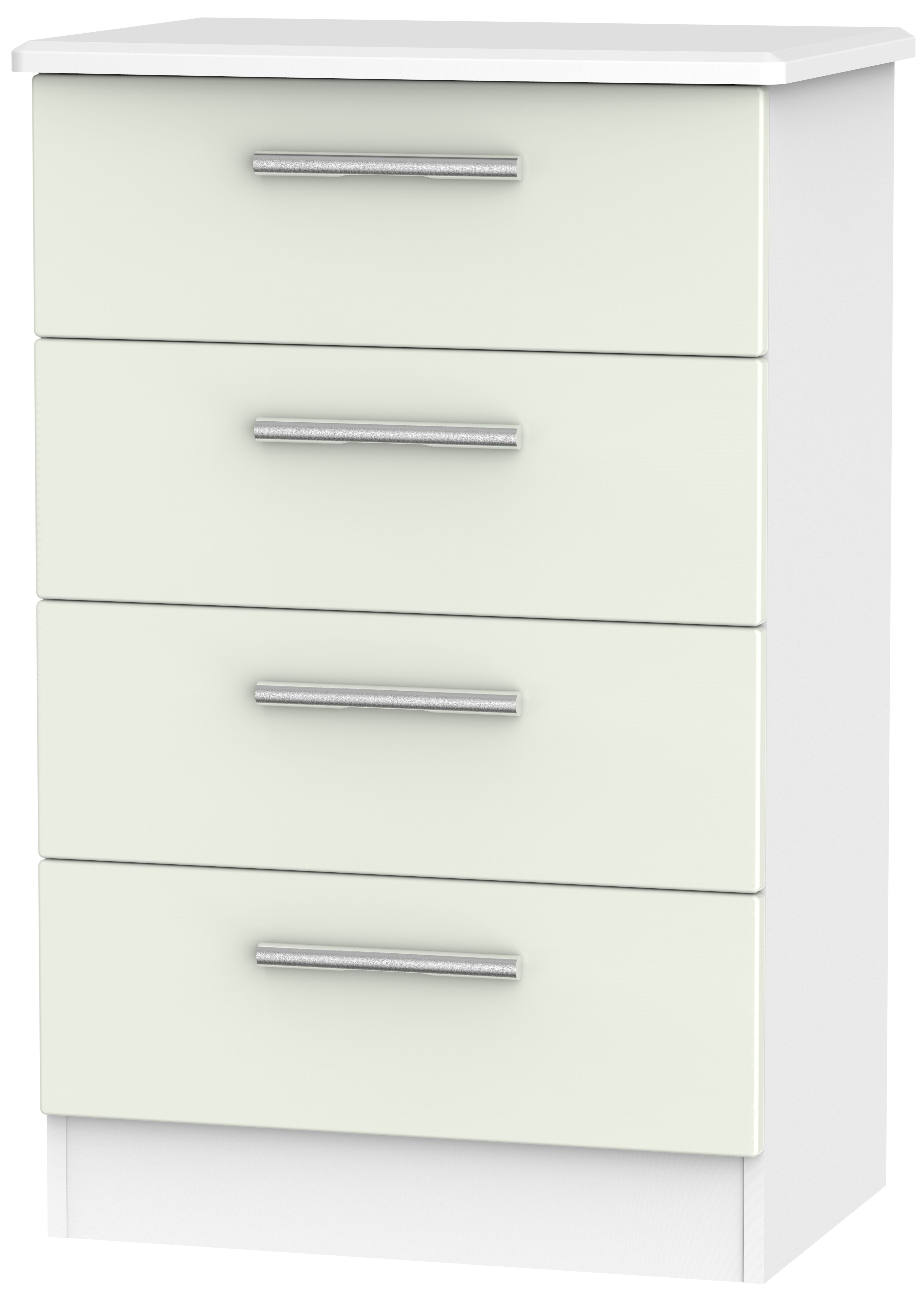 Knightsbridge 4 Drawer Midi Chest Kaschmir Matt And White